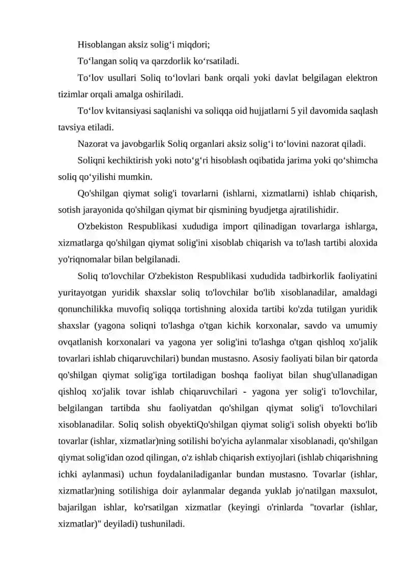 AKSIZ SOLIG‘I SOLIQNI TO‘LASH TARTIBI 3