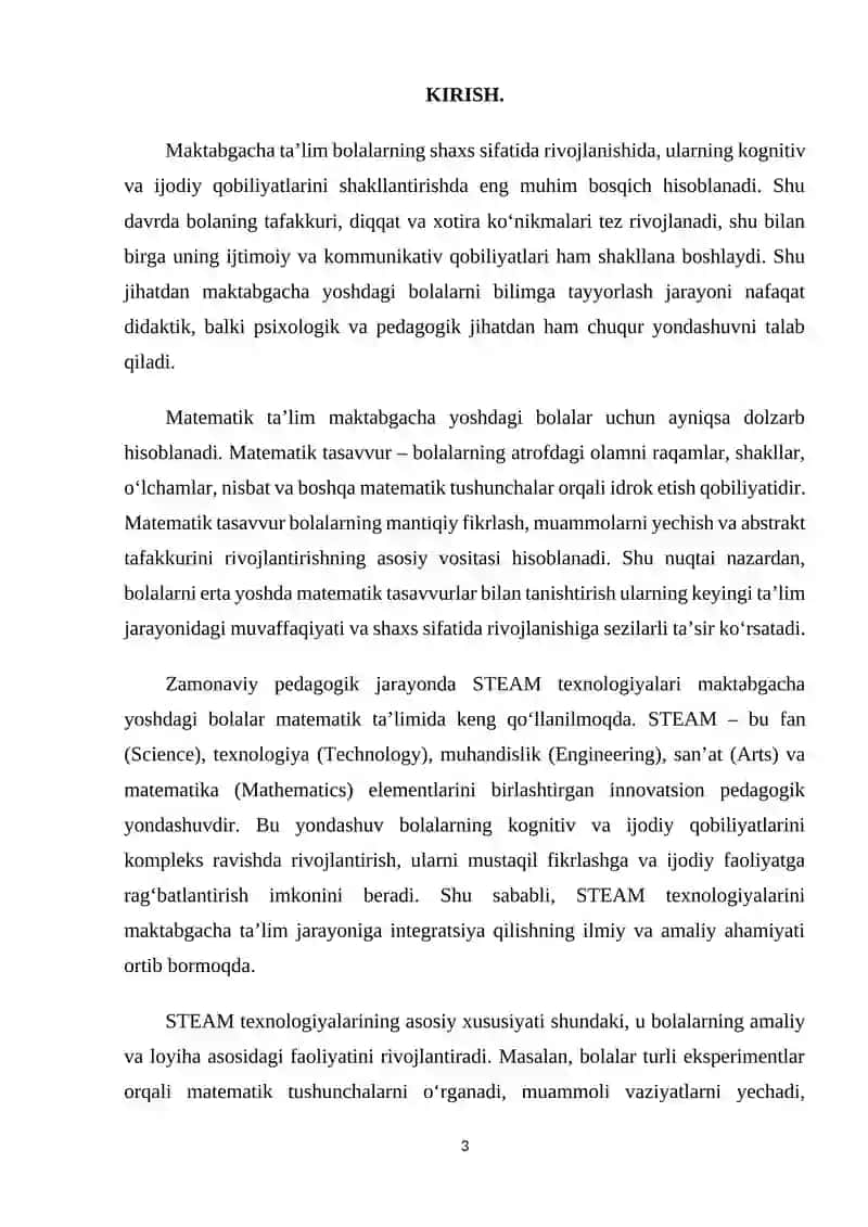 Maktabgacha Yoshdagi Bolalarni Matematik Ta'limida STEAM Texnologiyalaridan Foydalanish 3