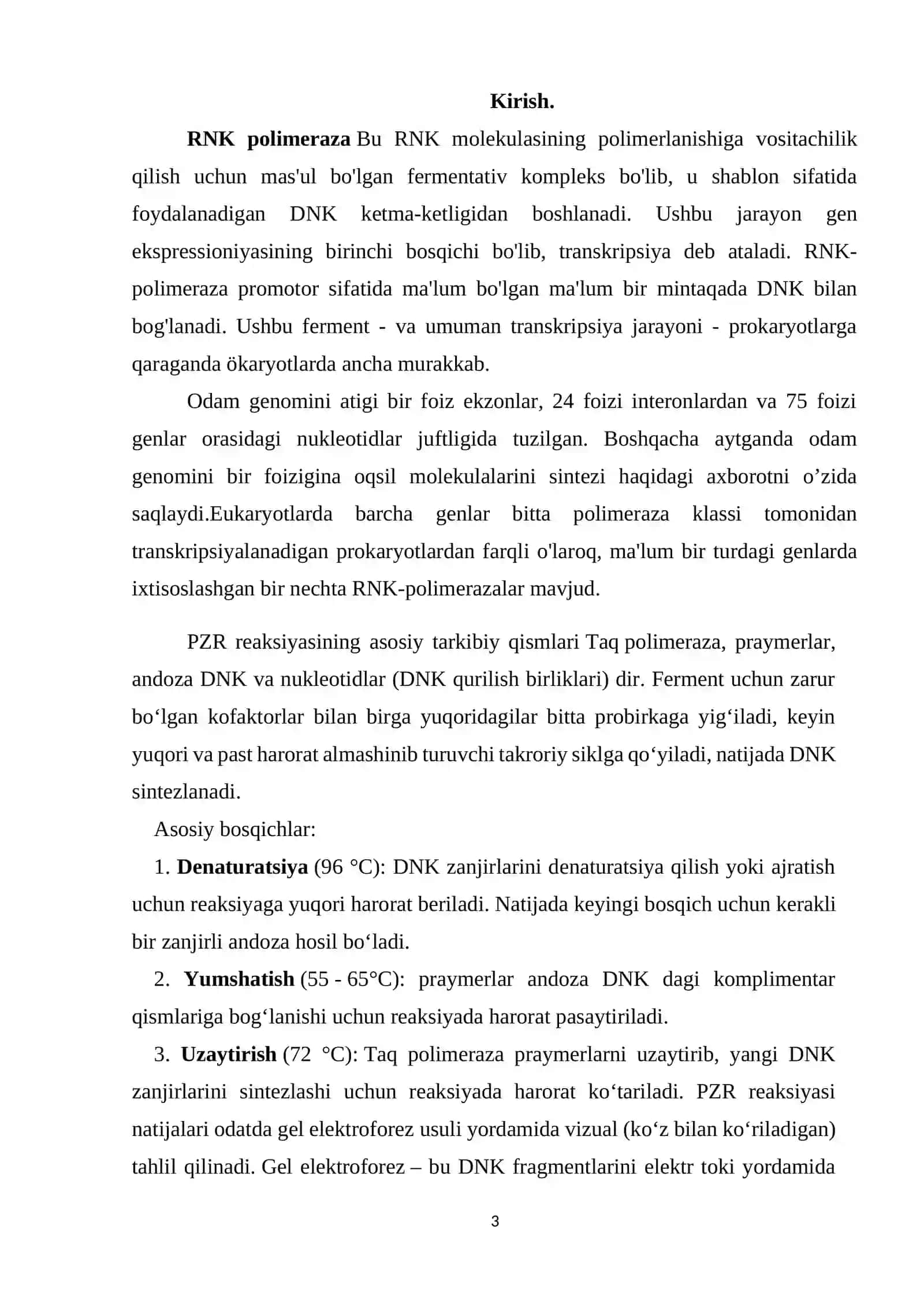 Genomning RNK darajasidagi taxlili 3
