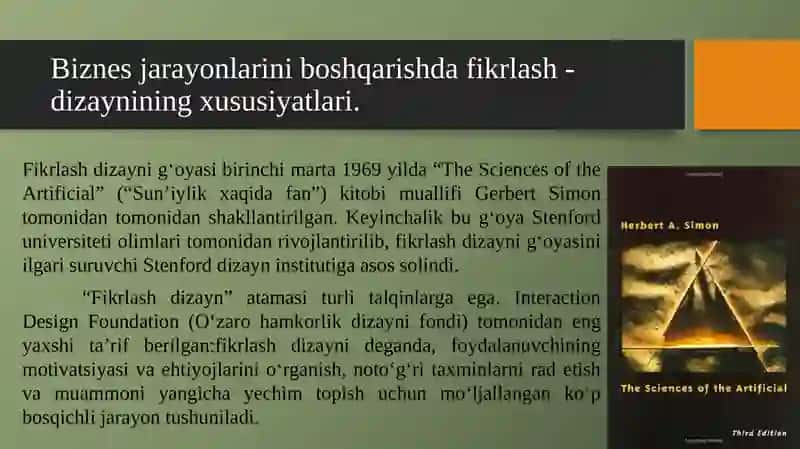 Biznesda fikrlash dizayni. Virtual va toʻldirilgan reallik texnologiyalari 3