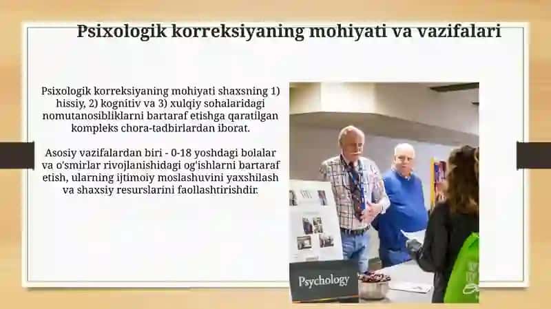 Psixologik korrektsiya tushunchasi va uning zamonaviy yondashuvlari 3