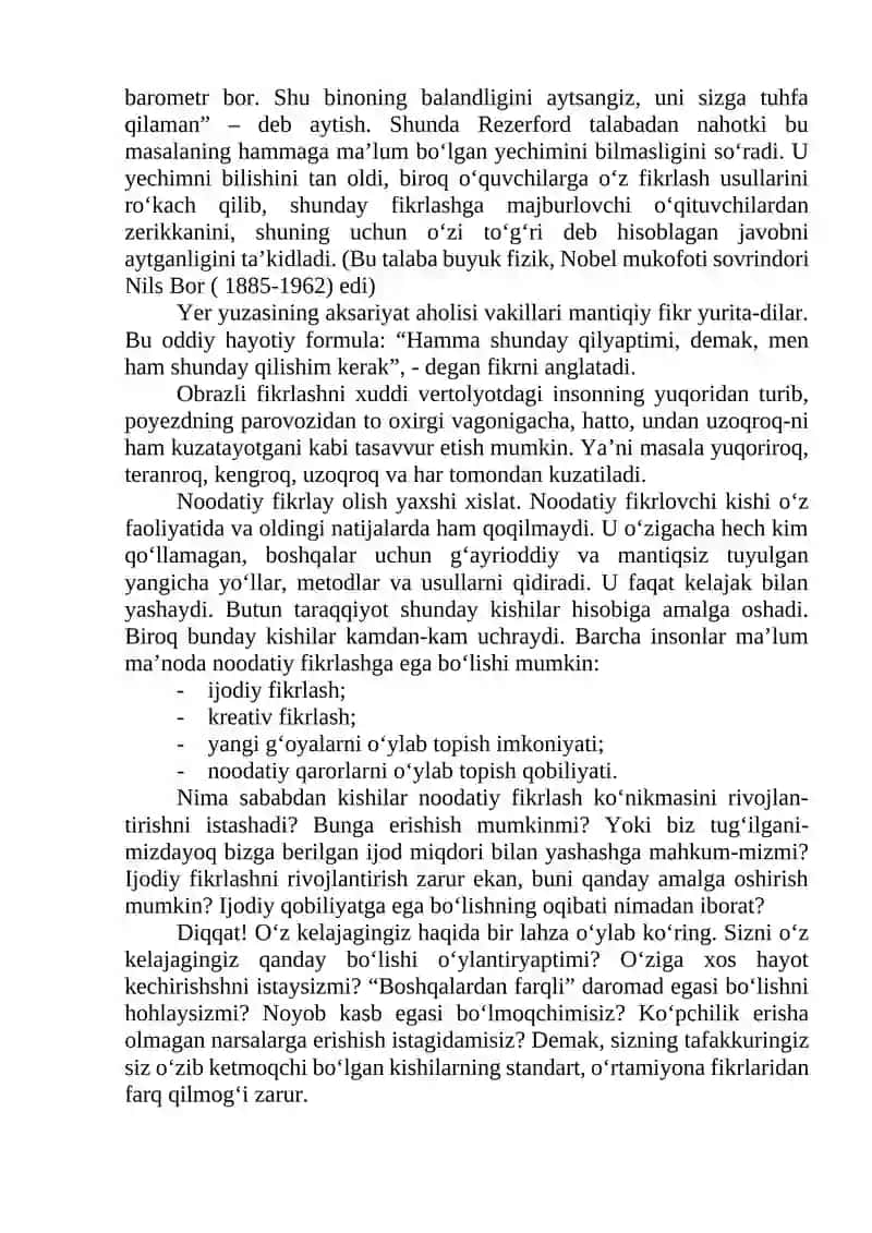 Noodatiy Fikrlash 3