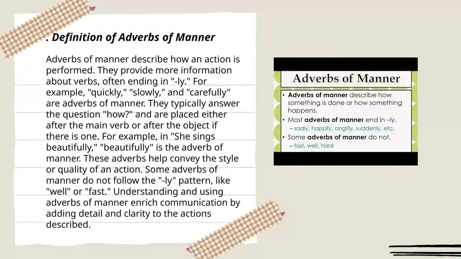 Adverbs of Manner 3