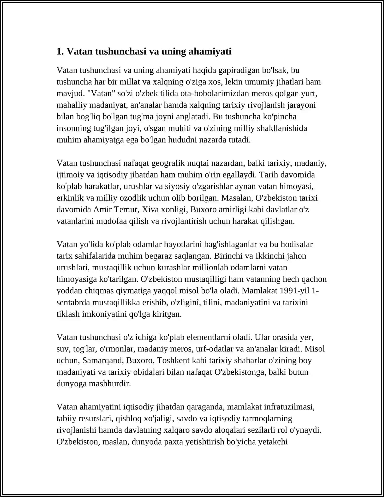 ONA VATAN TOʻGʻRISIDA REFERAT 3