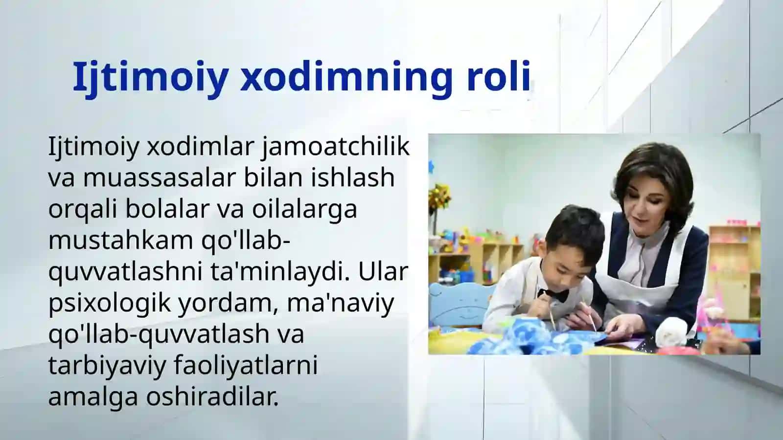 Ijtimoiy xodimlarning bolalarni muvaffaqiyatli adaptatsiyasiga yordam 3