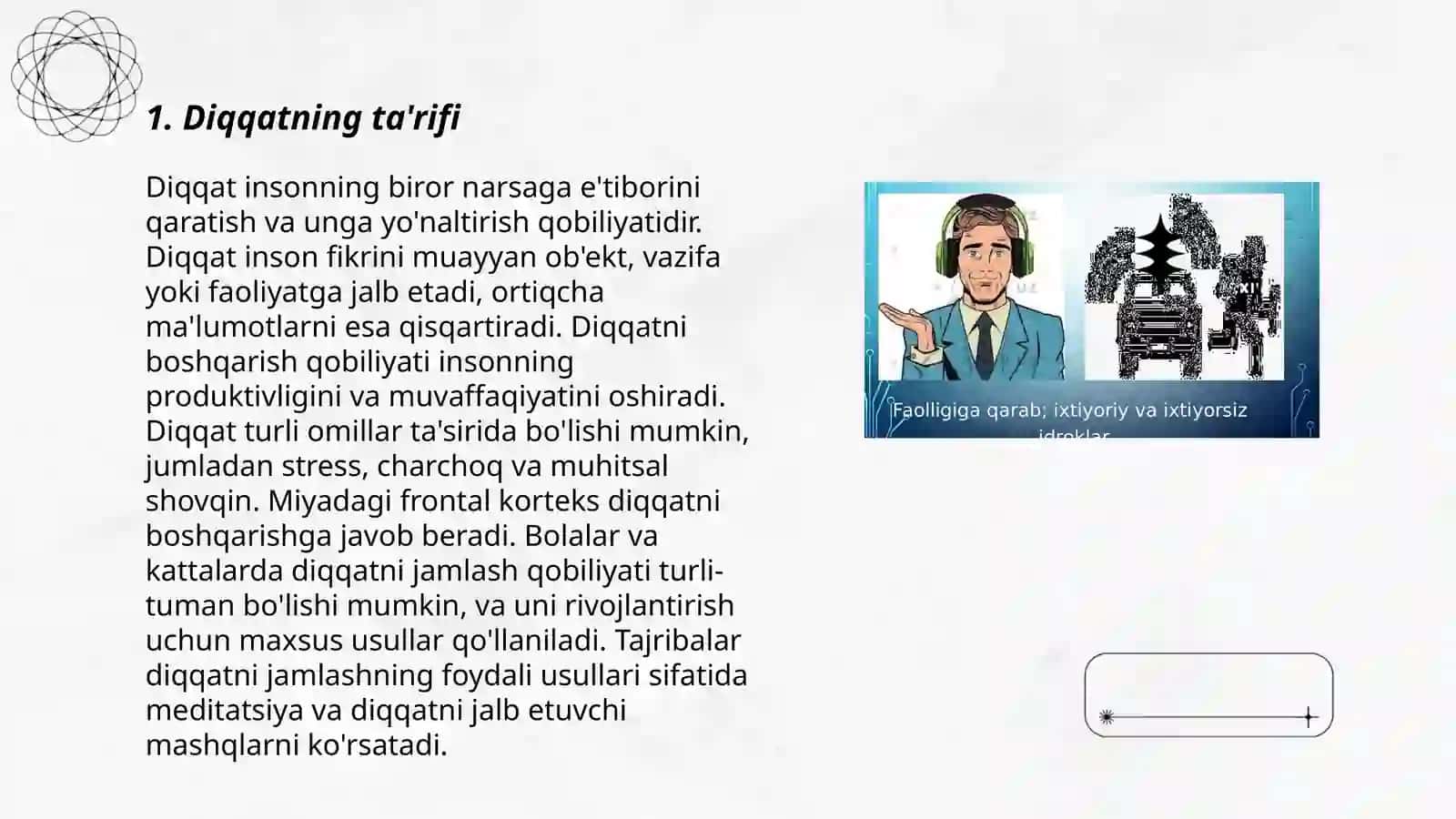 Diqqatning psixik oʻrni 3