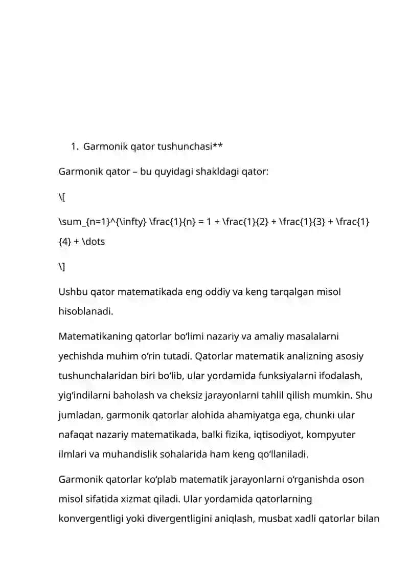 Garmonik qatorlar 3