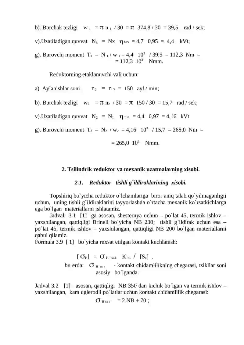 Yuritmani asosiy ko'rsatkichlarini aniqlash 3