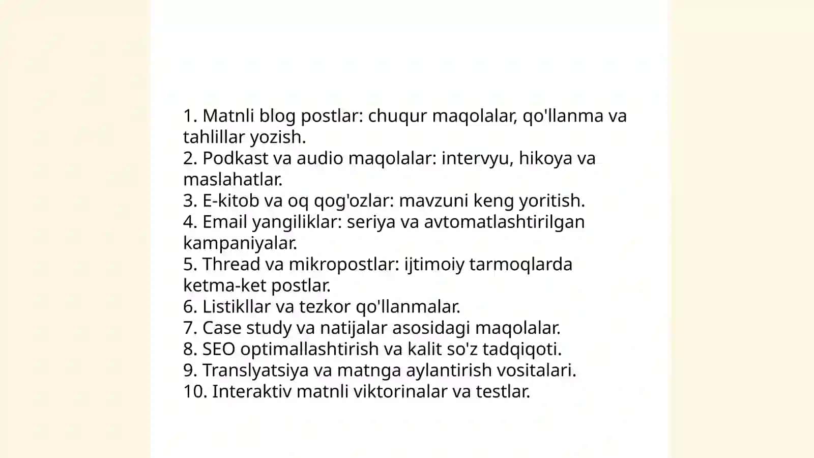 Rasmsiz kontent yaratish usullari 3