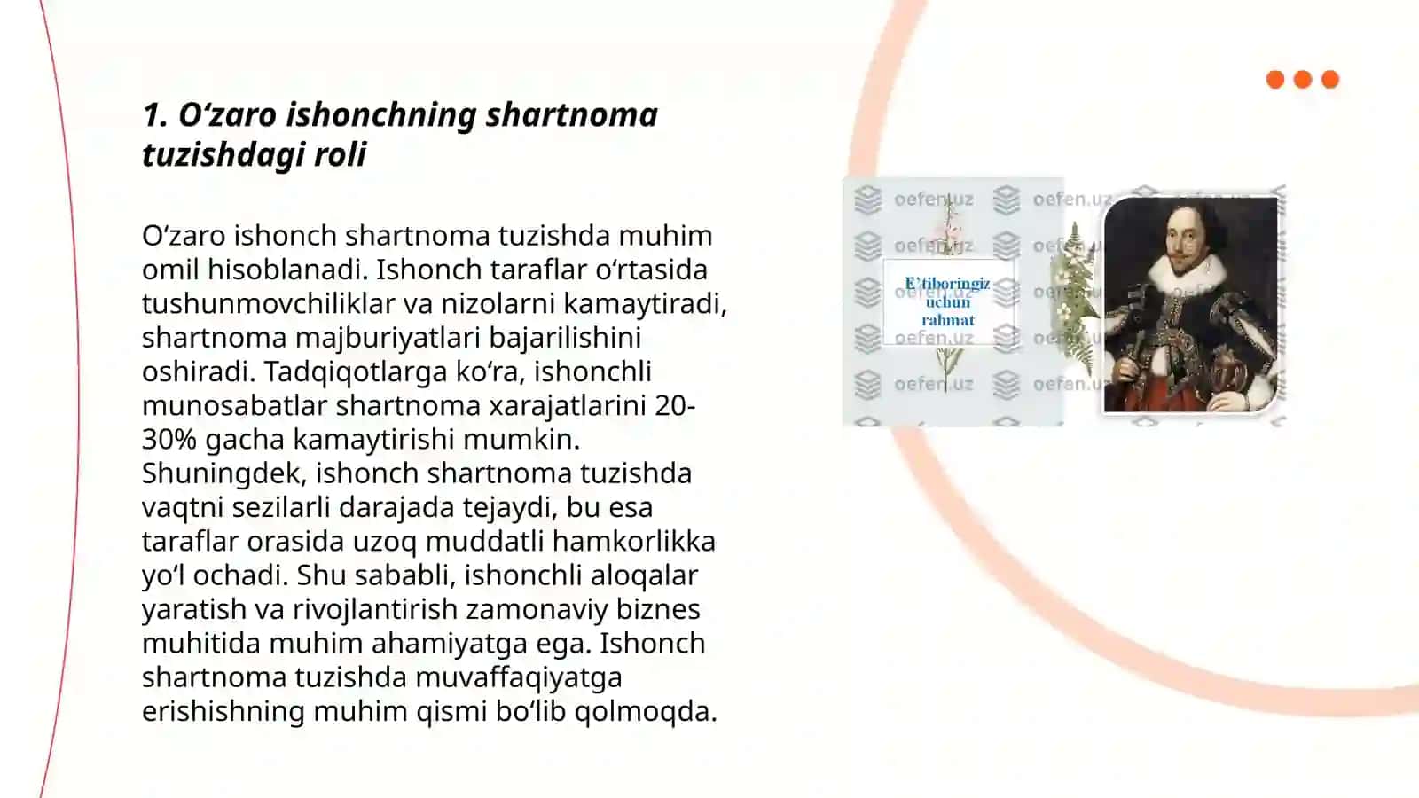 O‘zaro ishonchga asoslangan shartnomalar va ularning turlarini tahlil qiling 3