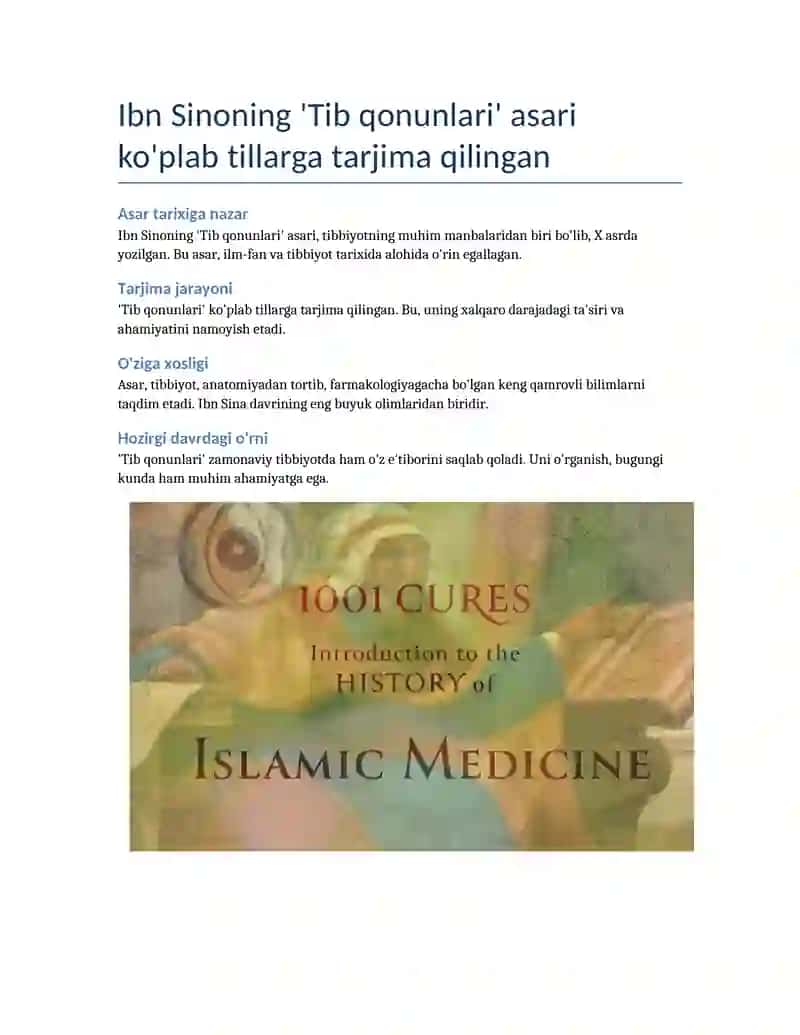 Ibn Sino Tibbiyoti 3