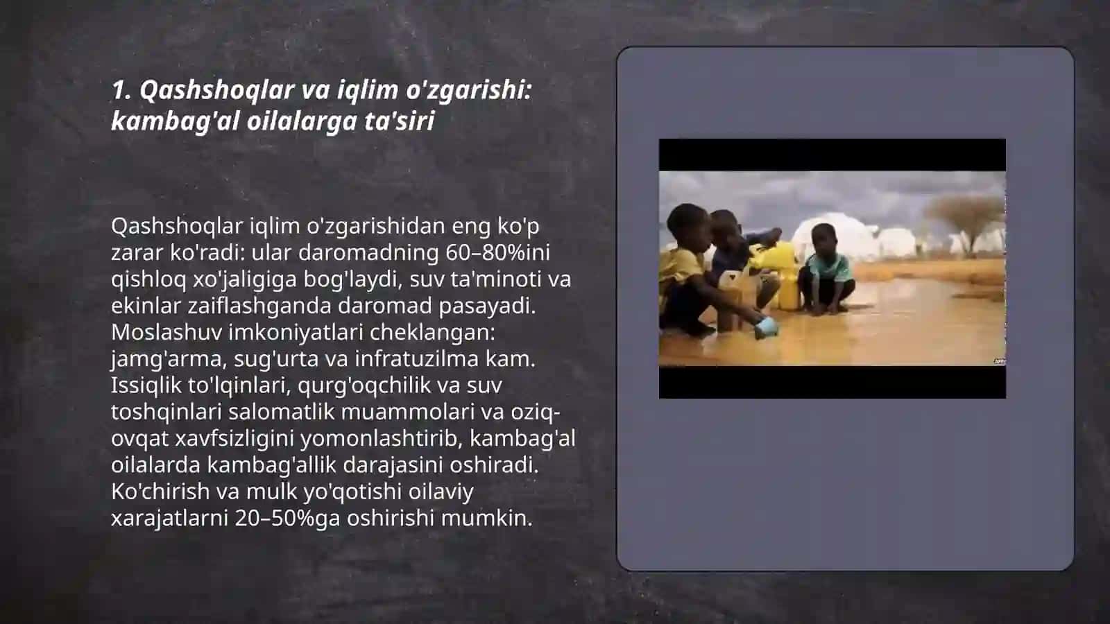 Qashshoqlar va iqlim o'zgarishi: kambag'al oilalarga ta'siri 3