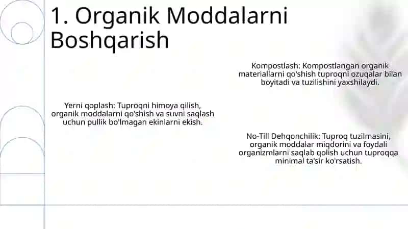 Tuproq unumdorligi va strukturasini yaxshilashga qaratilgan tadbirlar 3