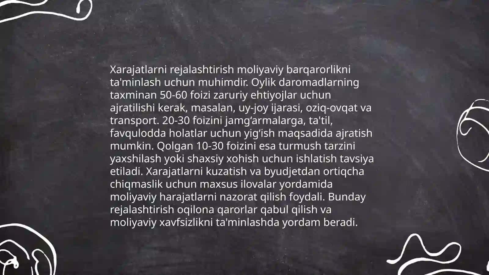 Xarajatlarni rejalashtirish 3