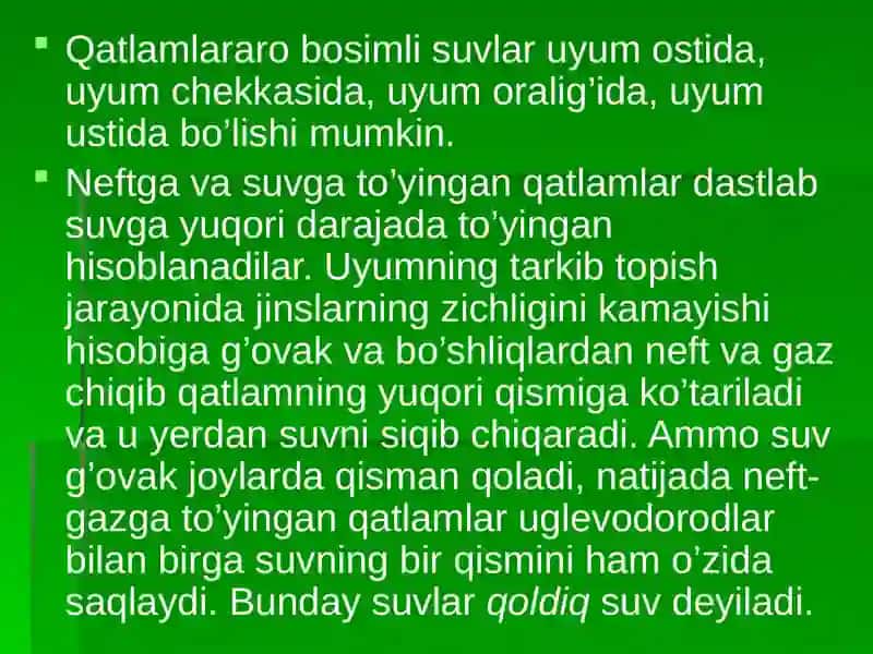 NEFT VA GAZ KONLARIDAGI YER OSTI SUVLARI 3