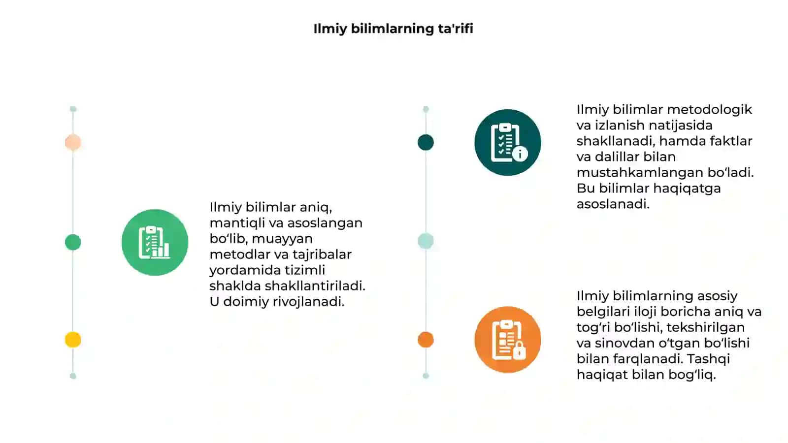 Ilmiy bilimlarning asosiy belgilari 3
