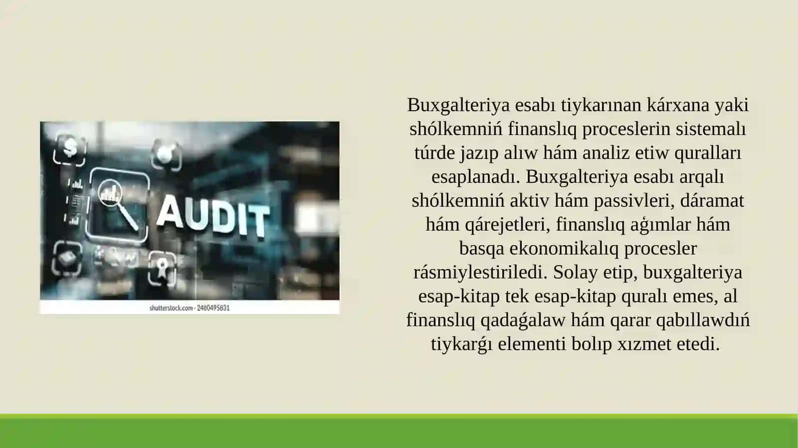 Buxgalteriya esabı pániniń predmeti 3