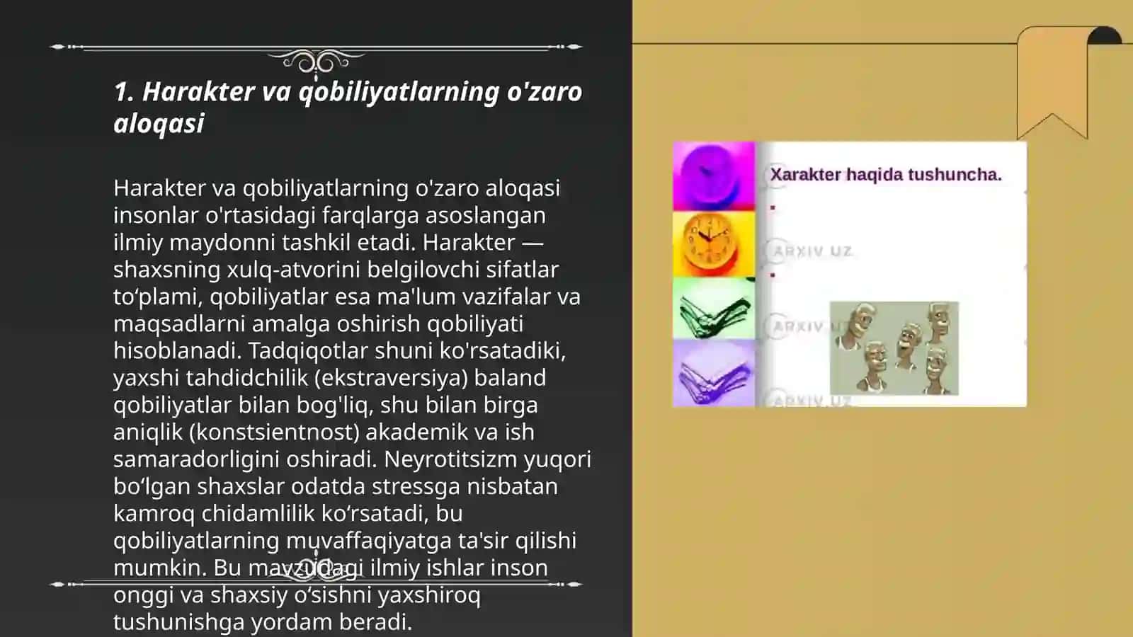 Harakter Qobiliyat 3