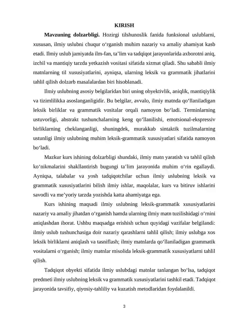ILMIY USLUBNING LEKSIK-GRAMMATIK XUSUSIYATLARI 3