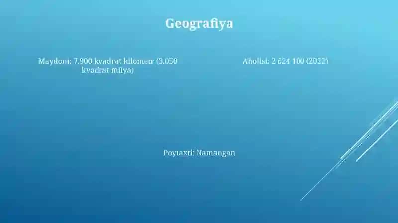 Namangan Viloyati Statistikasi 3