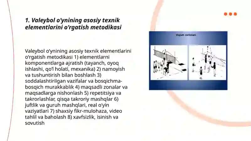 Valeybol oʻynining texnikasini oʻrgatish uslubiyoti 3