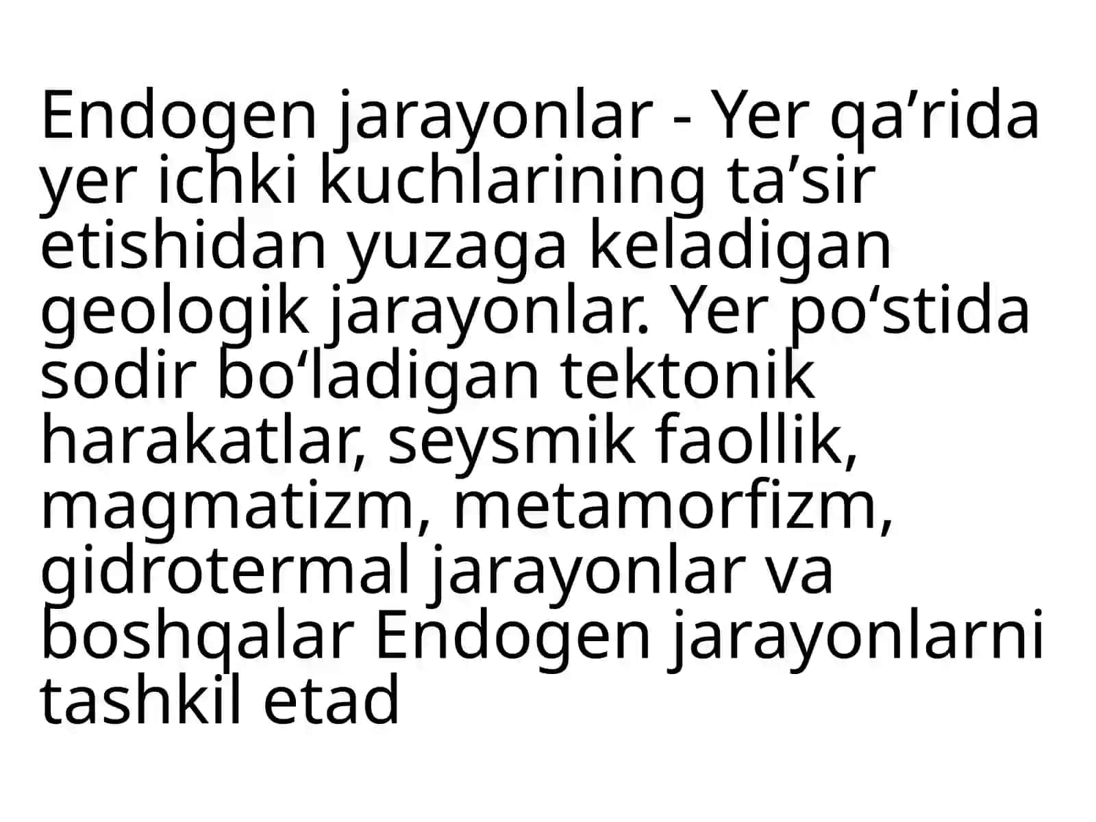 ENDOGEN JARAYONLAR GEOKIMYOSI 3