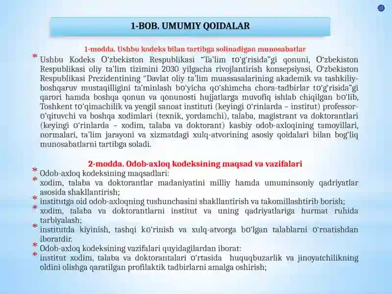 ODOB-AXLOQ KODEKSI 3