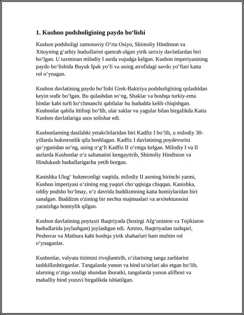 Kushon Podsholigi Tarixi 3