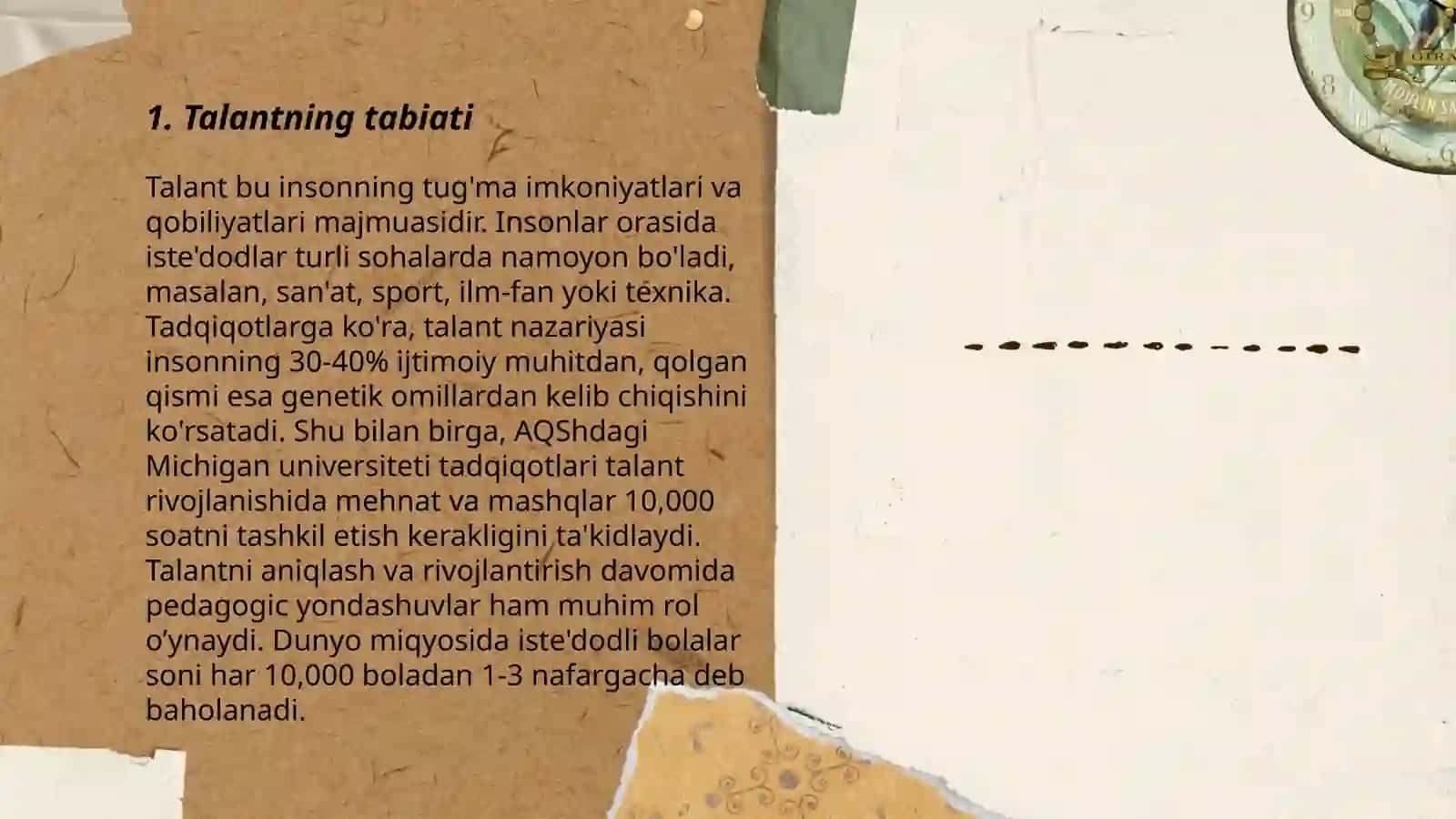Talantning tabiati 3