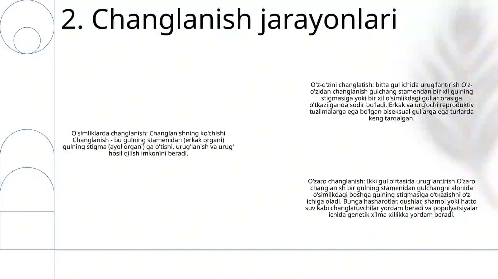 OʻSimliklarda UrugʻLanish 3