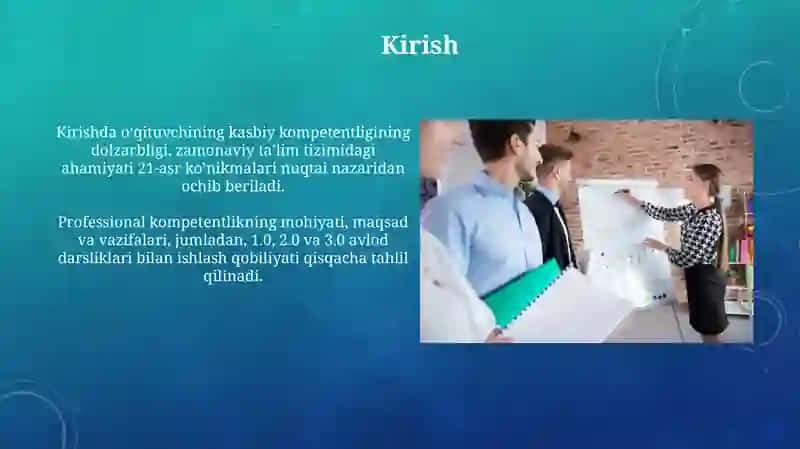 O'qituvchining kasbiy kompetentligi yo'nalishlari va tuzulishi 3