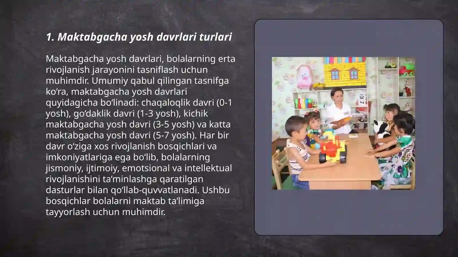 Maktabgacha ta'lim davrida yosh davrlarning oʻziga xos xususiyatlari 3