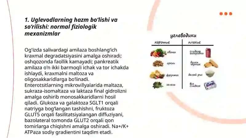 Uglevodlarning hazmlanishi va so'rilish jarayonlarining buzilishi 3