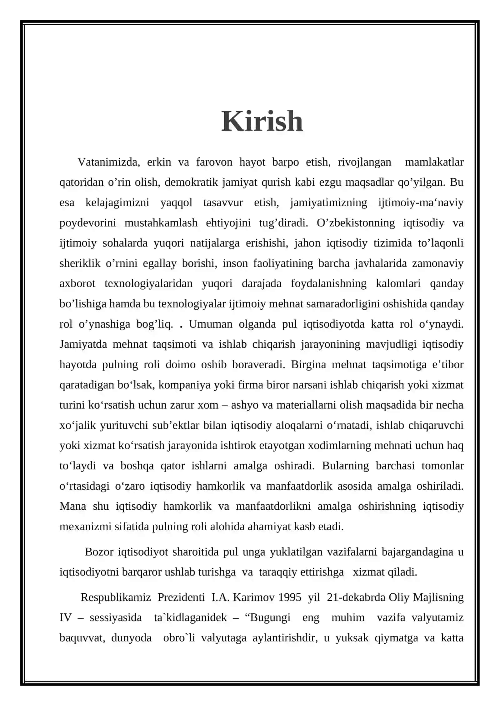 Pulning mohiyati va o’ziga xos xususiyatlari 3