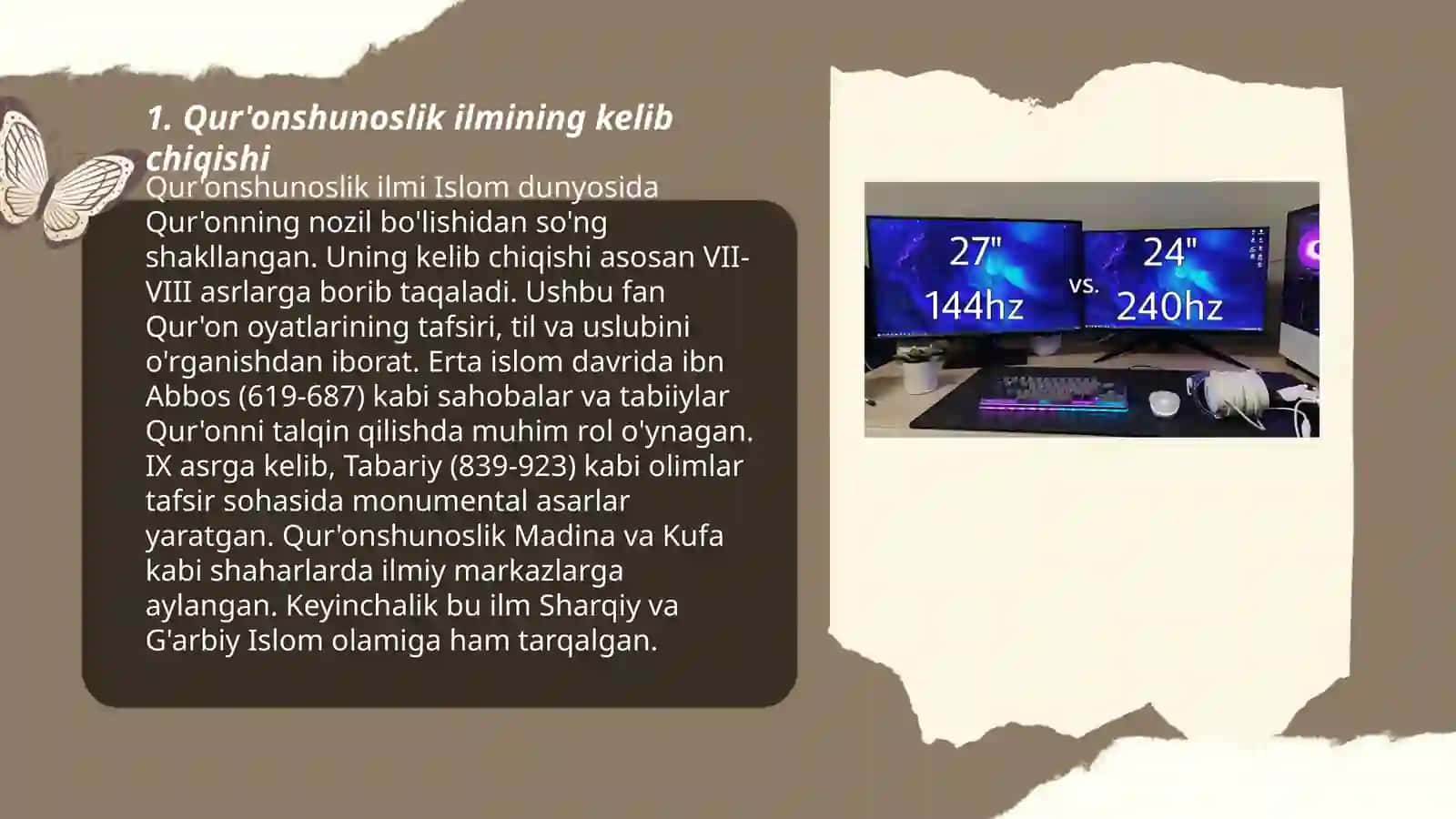 Qur'on sura va oyat tushunchalarining ma'nosi qur'onshunoslikning shakllanishi va rivojlanishi 3