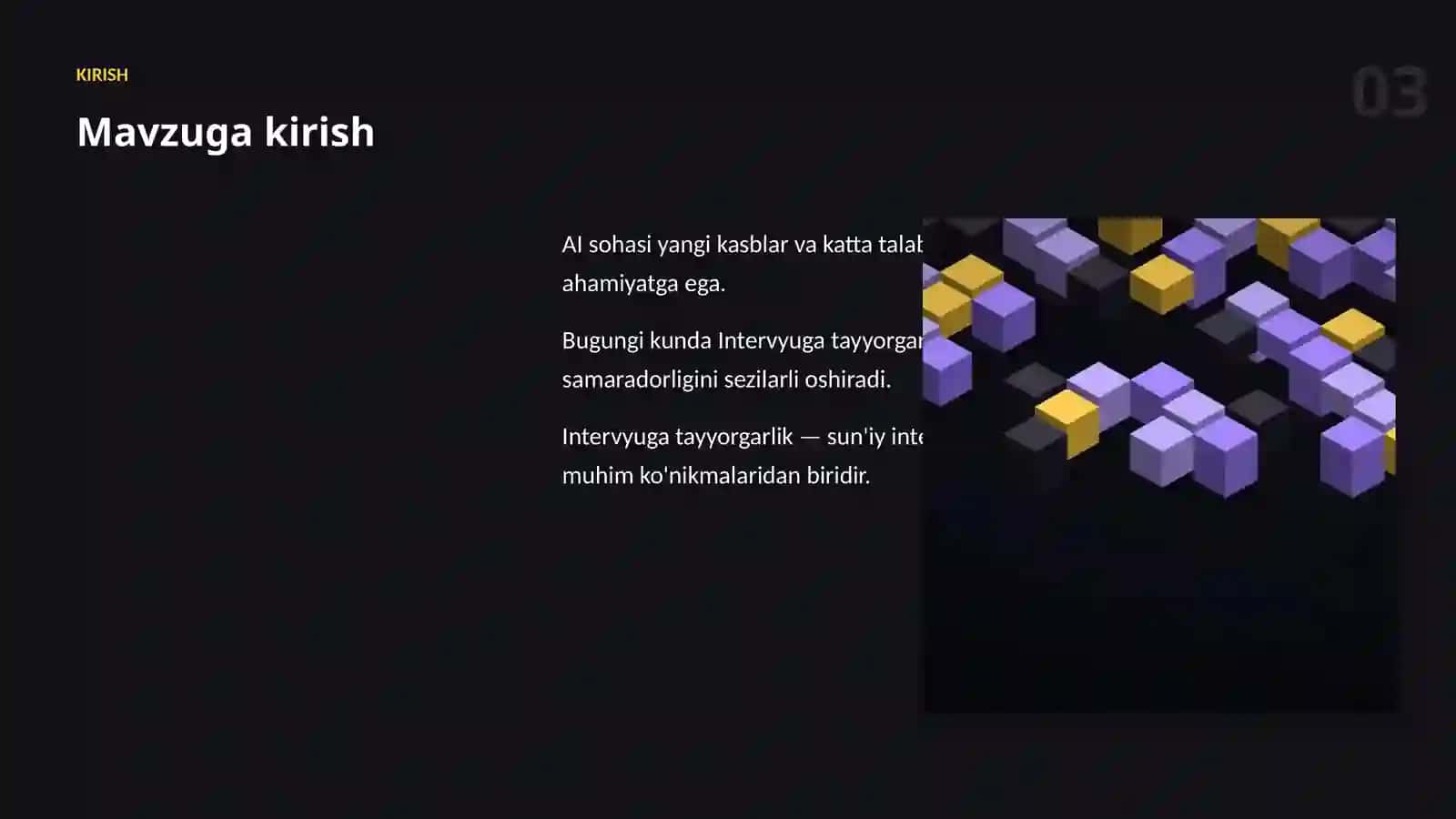 AI KASBLARI VA KO'NIKMALAR 3