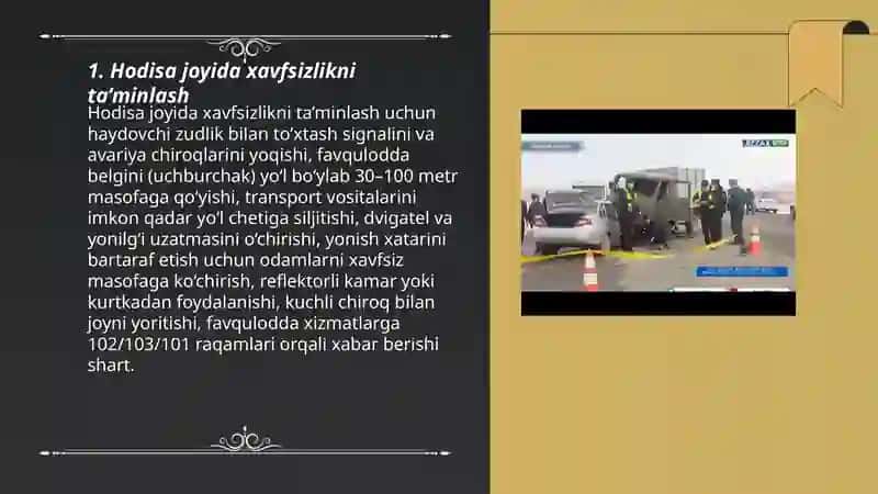Hodisa joyida xavfsizlikni ta’minlash 3