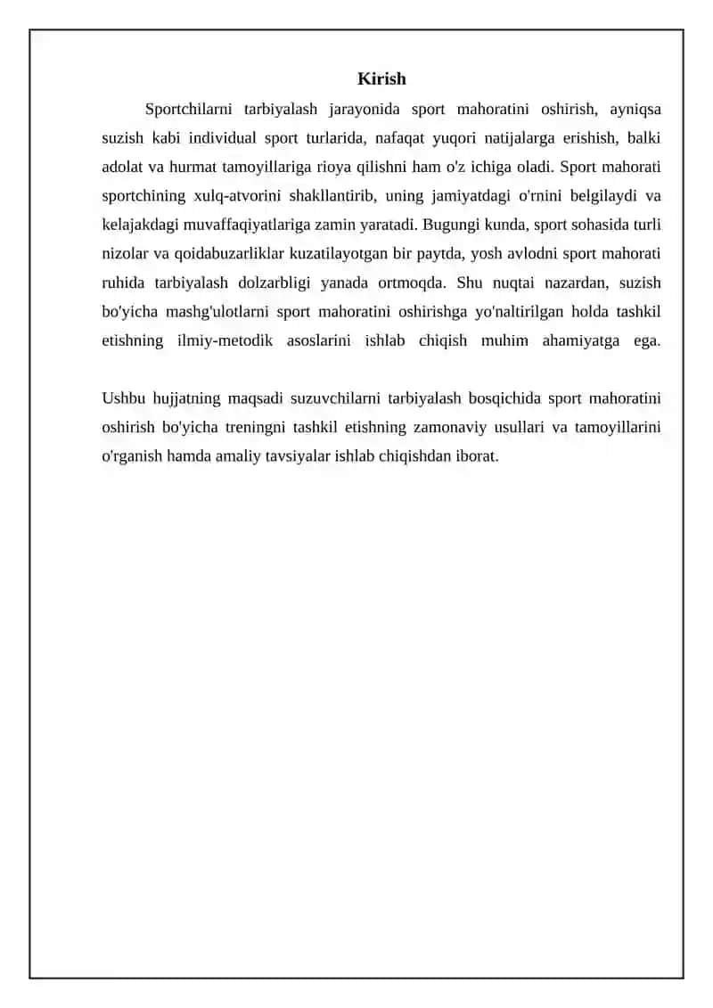 Sport mahoratini oshirish treningi 3
