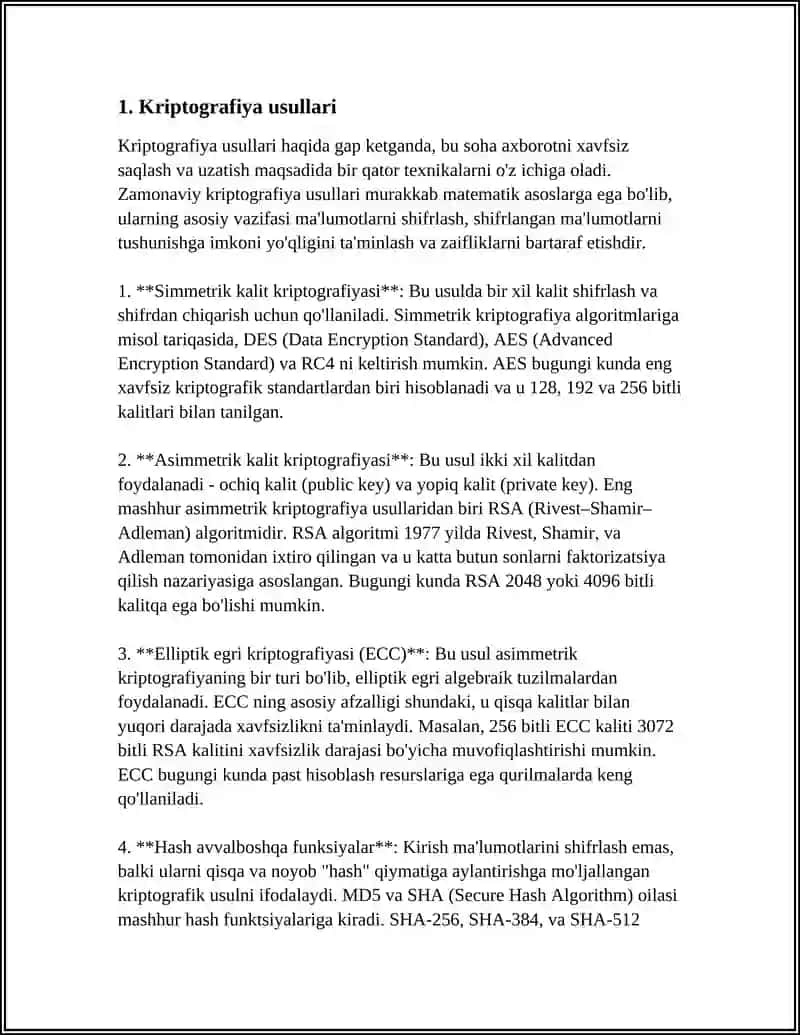 AXBOROT XAVFSIZLIGINI TA'MINLASH METODLARI 3