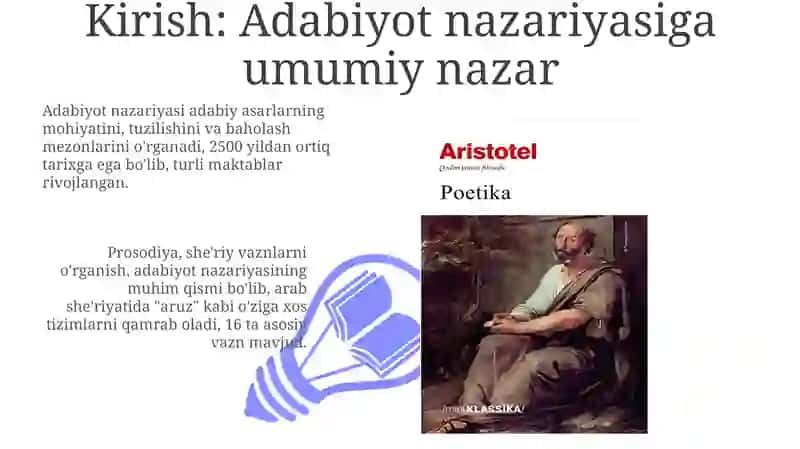 Aristotel poetika asari, Alisher Navoiy Majolis un-nafois 3