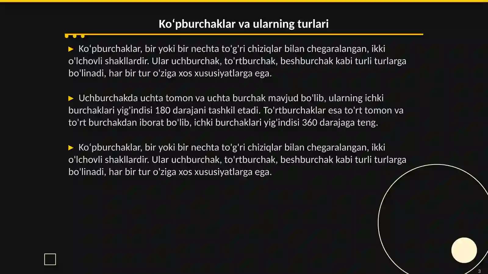 Koʻpburchaklar va ularning turlari 3