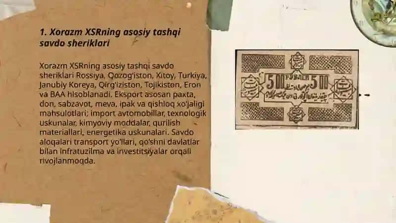 Xorazm XSR tashqi savdo aloqalari 3