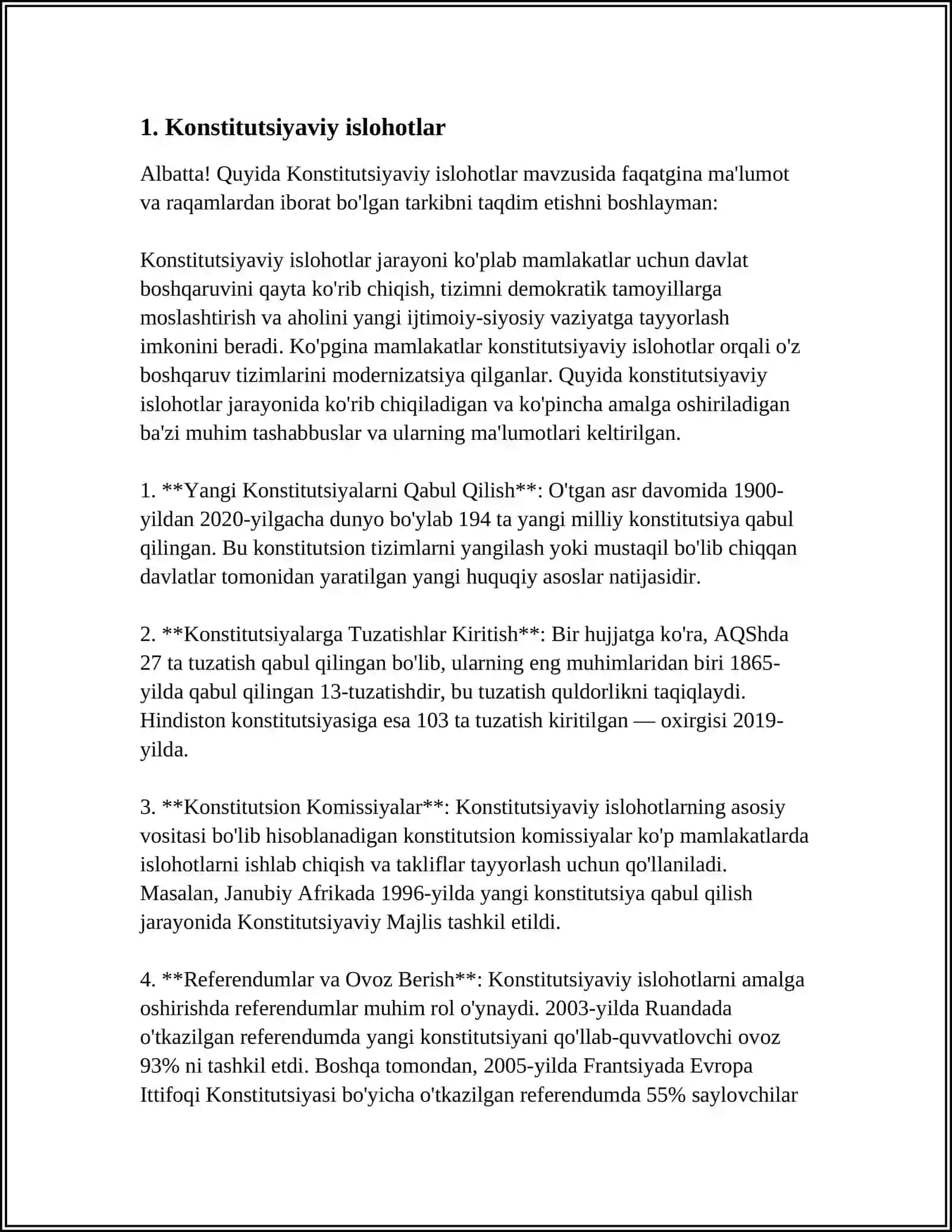 MUSTAQILLIK YILLARIDA DAVLAT BOSHQARUVI TIZIMIDA AMALGA OSHIRILGAN ISLOHATLAR 3