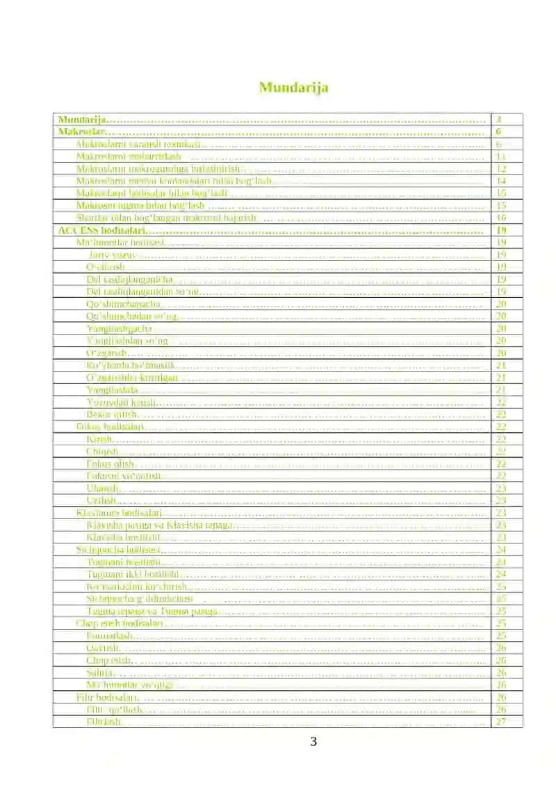 Microsoft ACCESS dа mа’lumotlar bazasini yaratish bo‘yicha 3