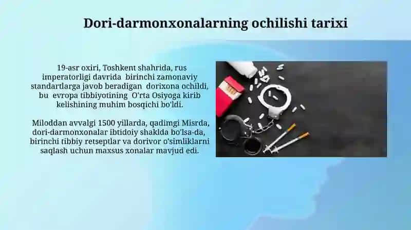 Dori-darmonxonalarning ochilishi tarixi 3