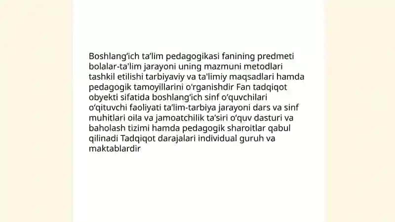 Boshlangʻich taʼlim pedagogikasi fanining predmeti, maqsadi, vazifalari, ilmiy tadqiqot metodlari 3