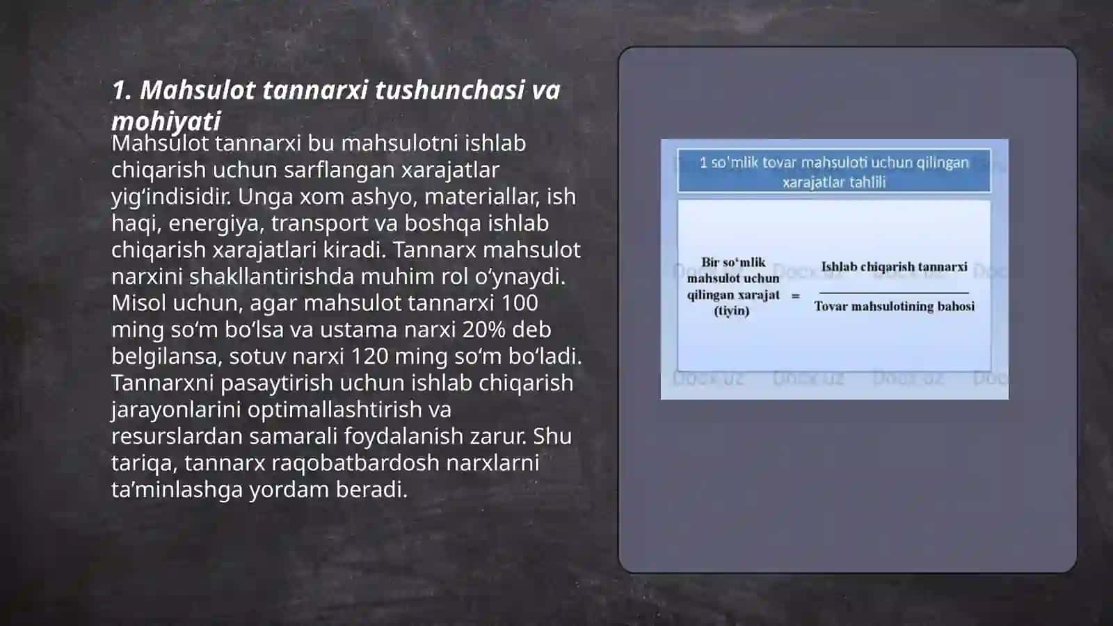 Mahsulot tannarxida amоrtizatsiya xarajatlarining tutgan o’rni 3