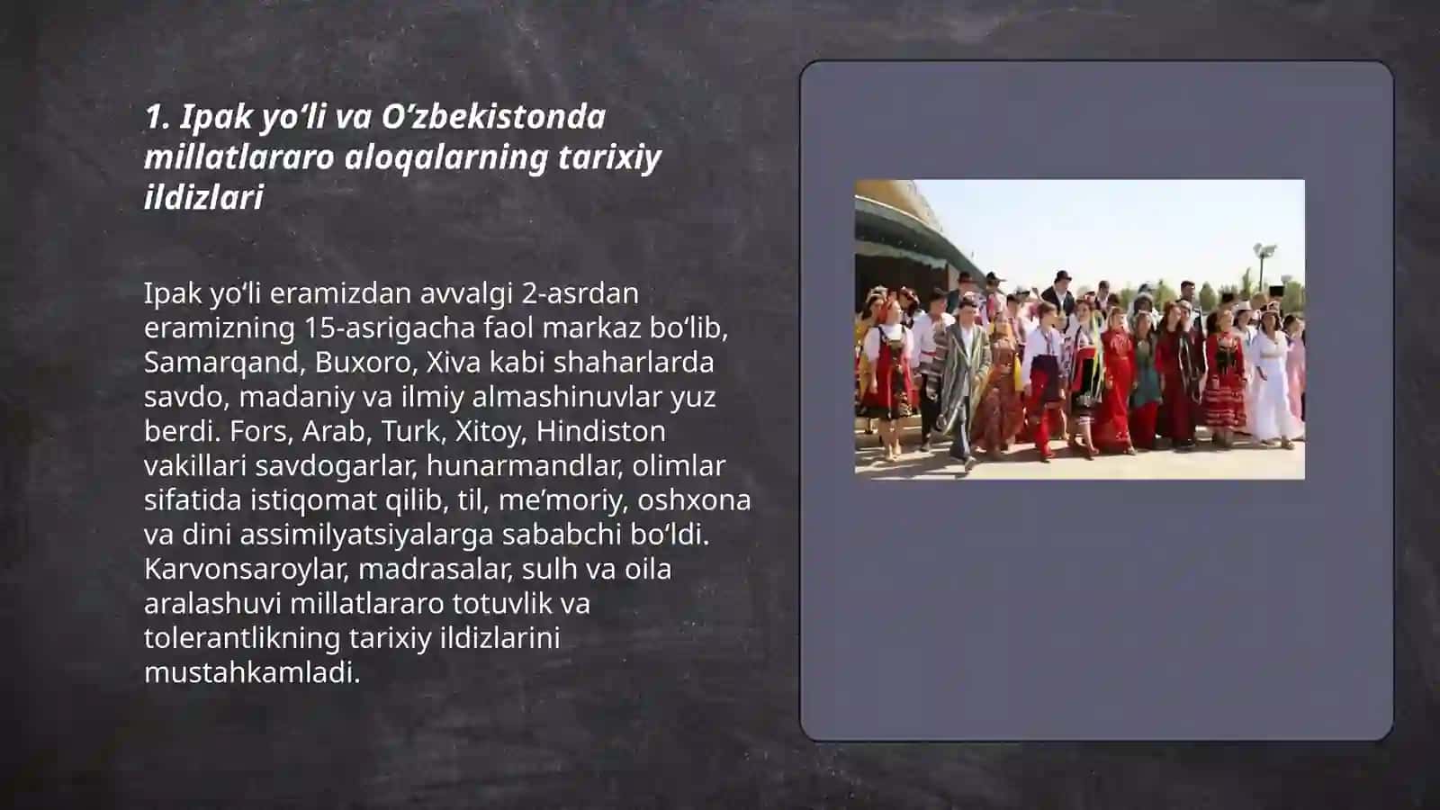 O'zbekistonda tolerantlik va millatlararo totuvlikni ta'minlashning tarixiy ildizlari va demokratik prinsiplari 3