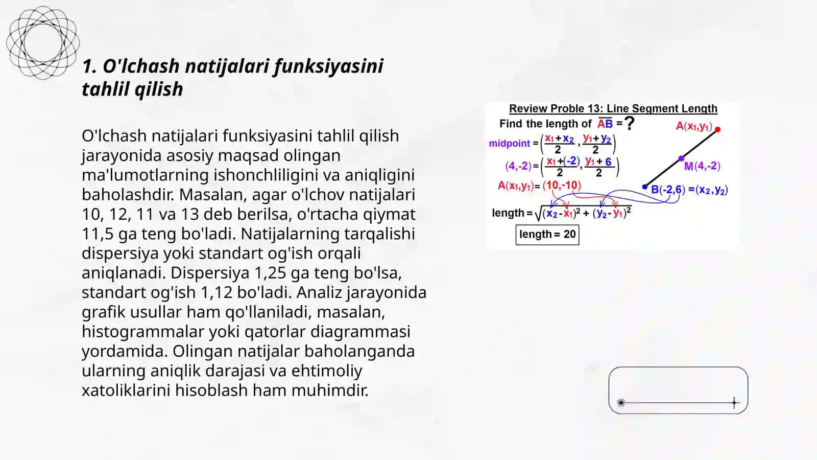 O'lchash natijalari funksiyasini tahlil qilish 3
