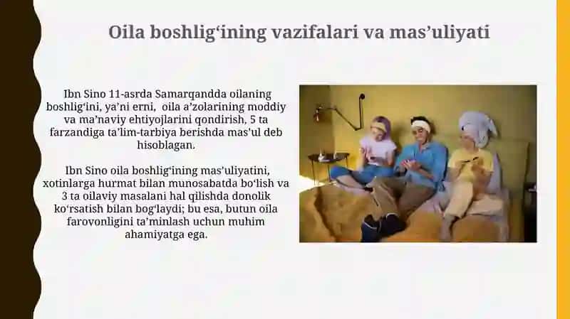 Ibn Sinoning oilaviy munosabatlari togrisidagi qarashlari 3